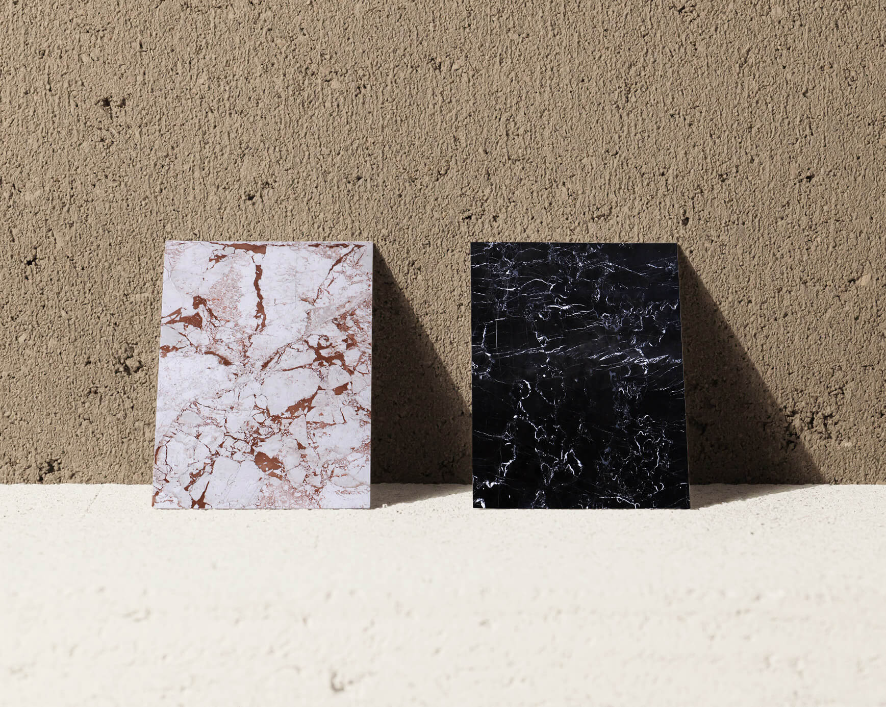 kamelia & black marble